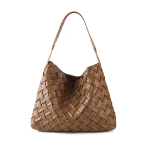 woven leather tote bag