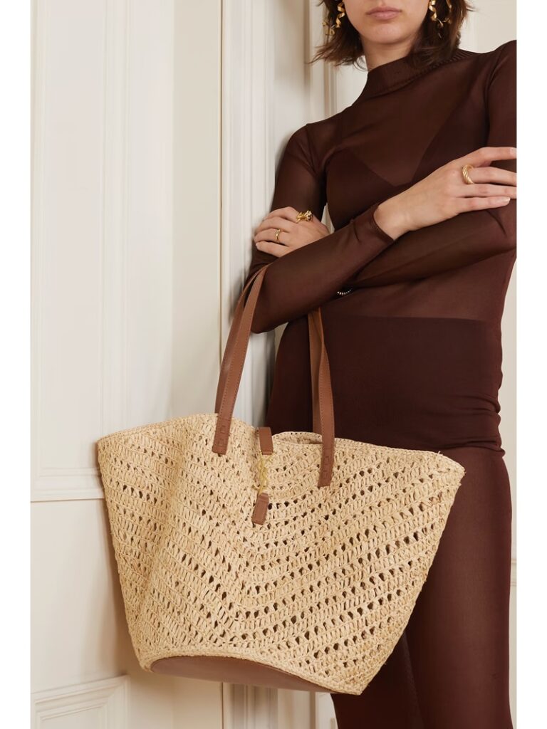 The Elegance of Woven Leather Tote Bag 3 The Saint Laurent Panier Large Woven Tote