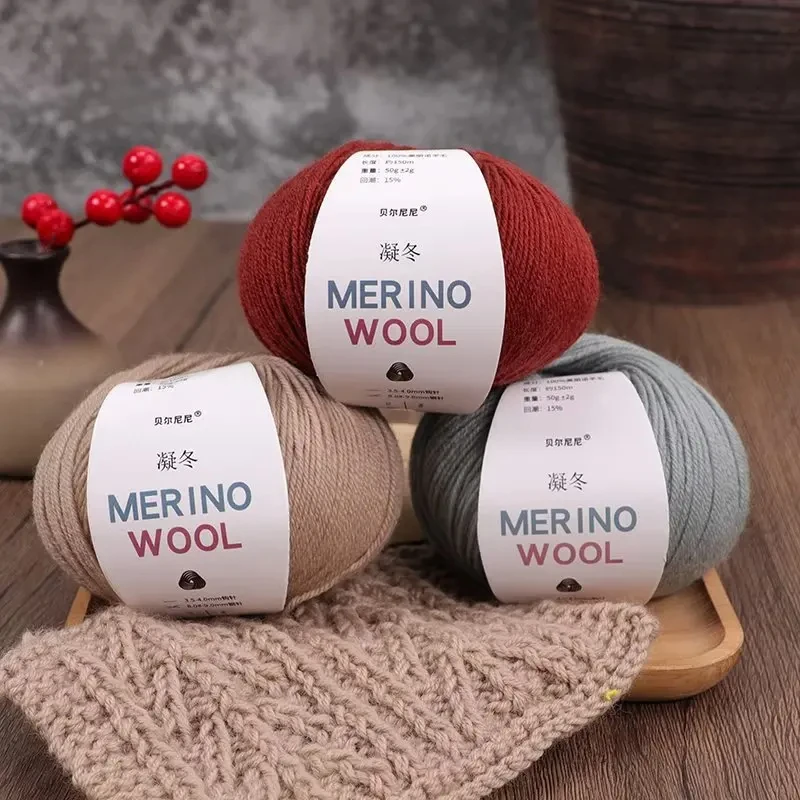 50g roll Wool Yarn Thick Thread Wool Yarn Soft Medium DIY Hand Knitted Crochet Scarf Clothes 4