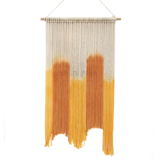 Gradient Yellow Macrame Wall Hanging 1