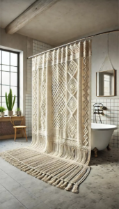 Macrame Shower Curtain