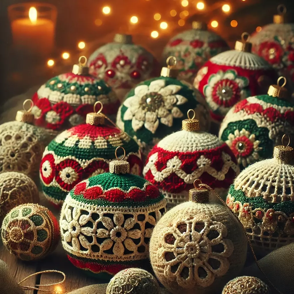 classic crochet baubles