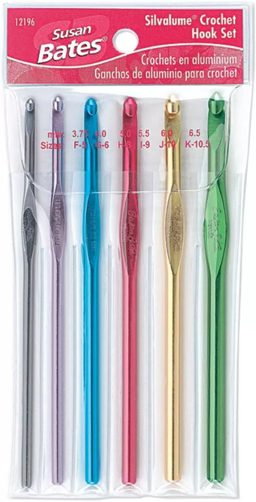 susan bates silvalume crochet hook set