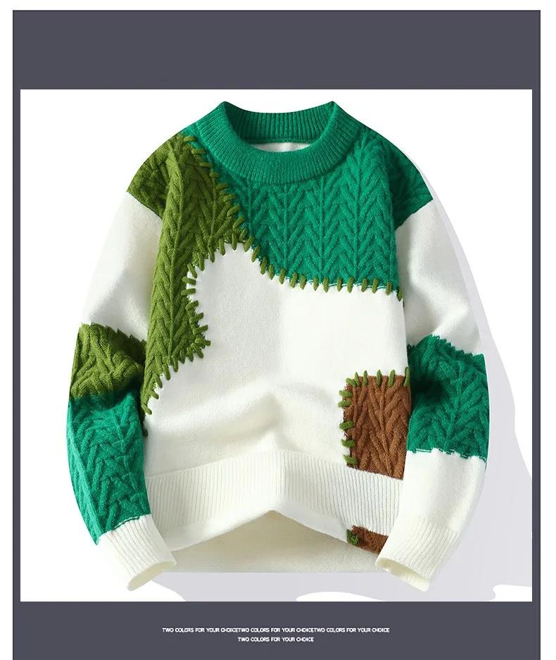 Knitted Sweater Warm Men's Streetwear 6 10720 3db4b5