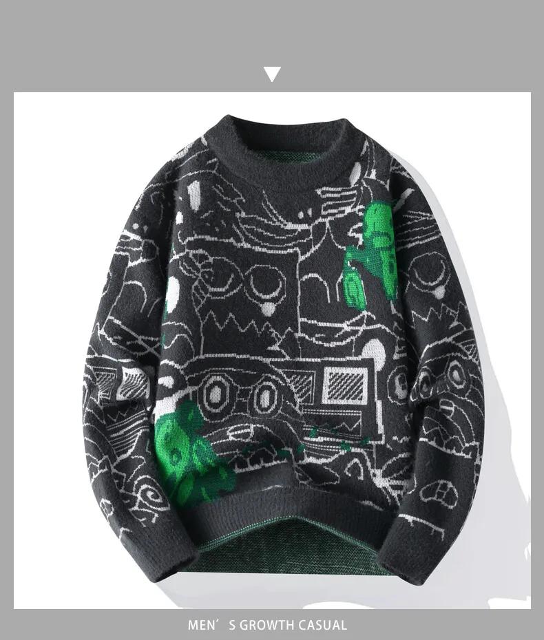 Round Collar Knitted Pullover Sweater Men 2 11830 cf7d17