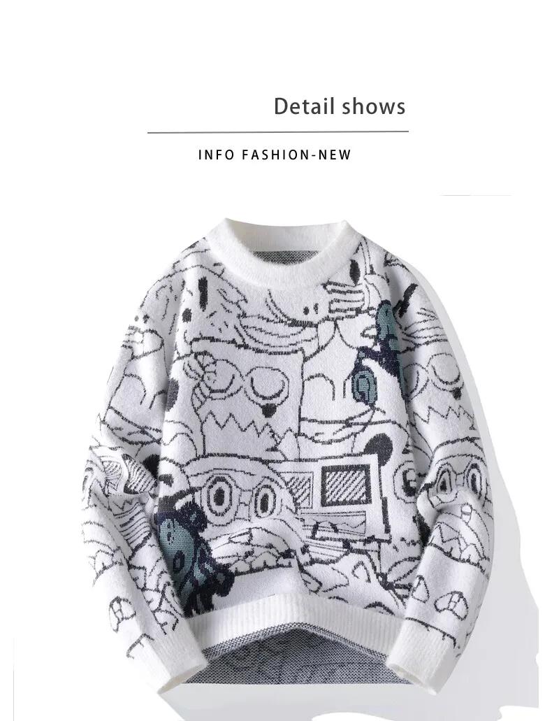 Round Collar Knitted Pullover Sweater Men 7 11830 ef9167