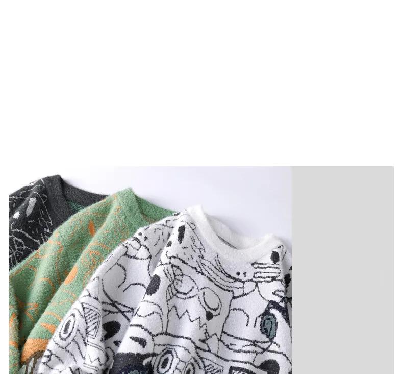 Round Collar Knitted Pullover Sweater Men 4 11830 f32d4e