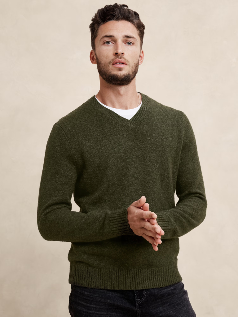 V neck Wool Sweaters