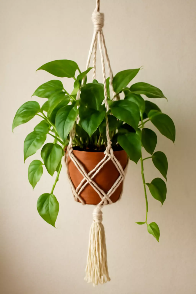 Top 10 Best Plants for Macrame Hangers to Beautify Your Home 3 pothos epipremnum aureum