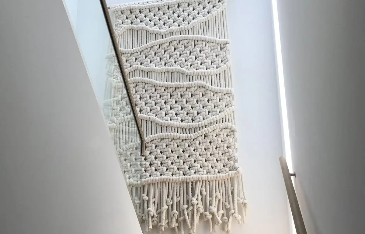 large white macrame wall hanging measurements