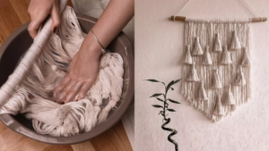 rope washing macrame project maintenance