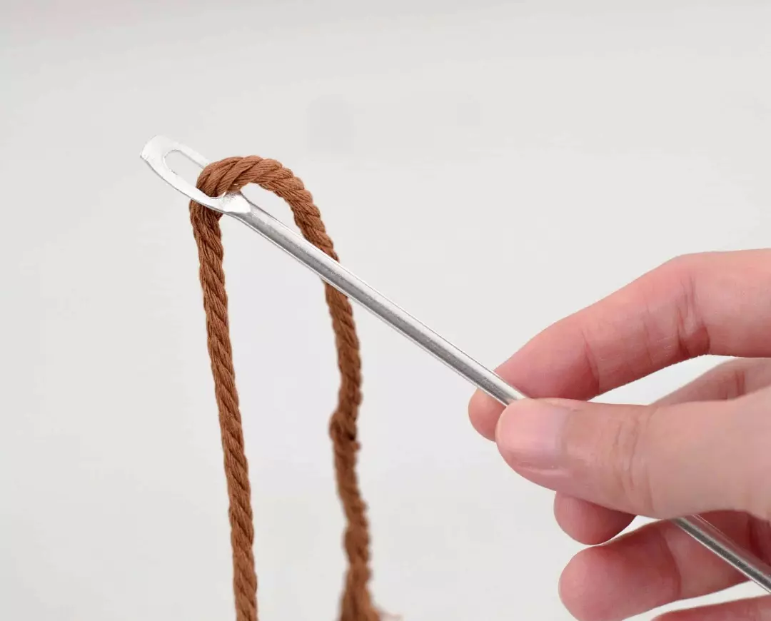 single strand macrame cord needle threading