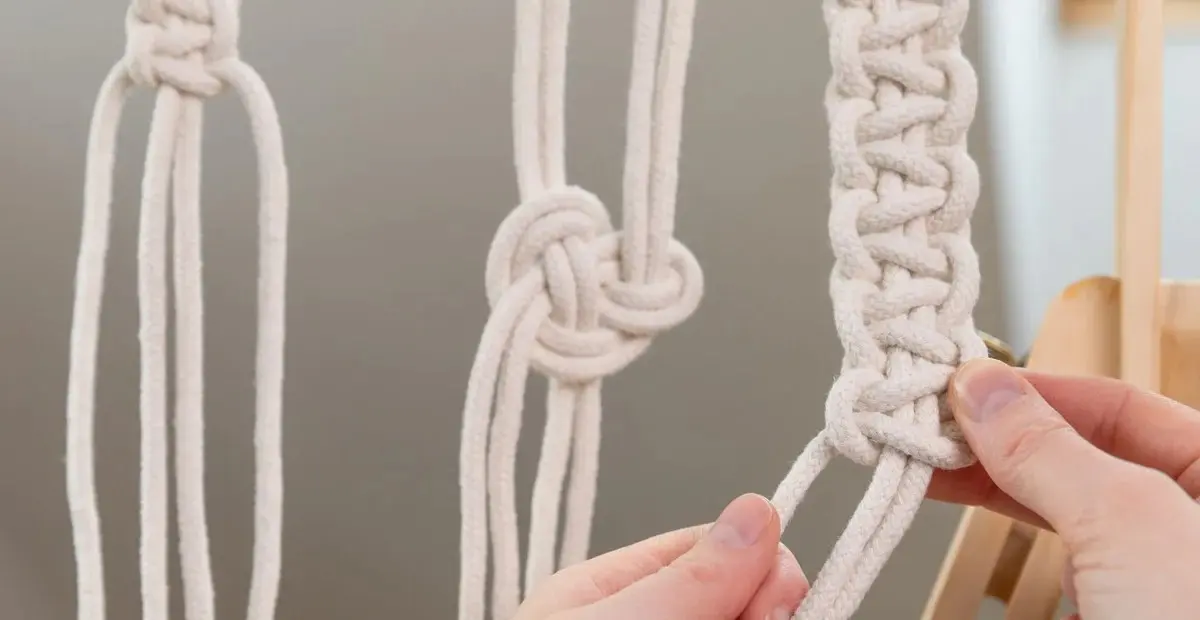 cotton cord macrame knot tying techniques
