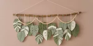 green macrame wall hanging living room ideas