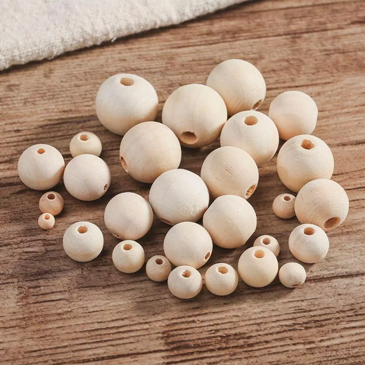 unfinished wooden beads macrame DIY crafts