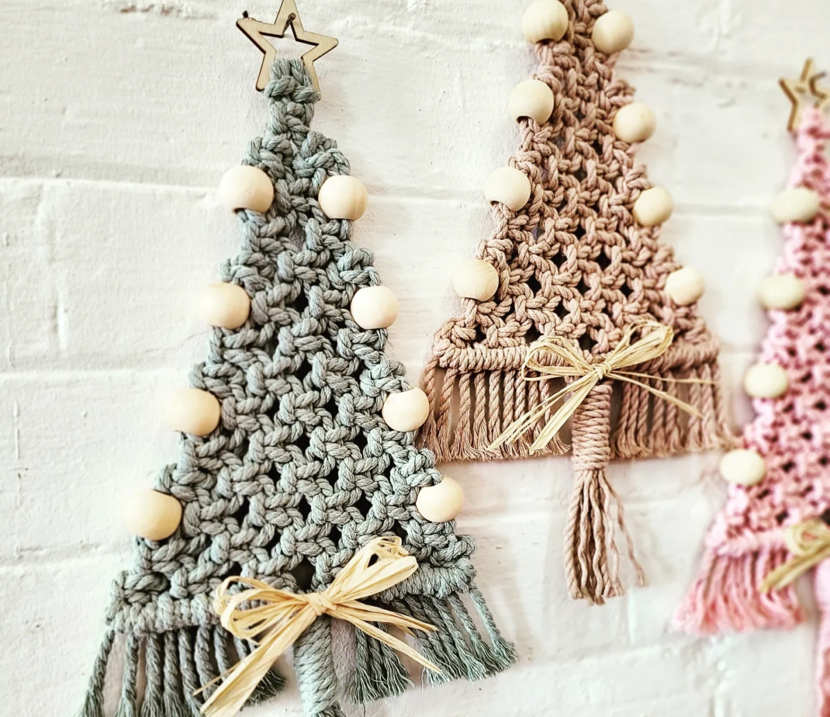 wooden beads macrame seasonal decoration ideas