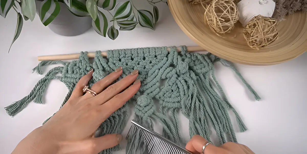green macrame wall hanging maintenance tips