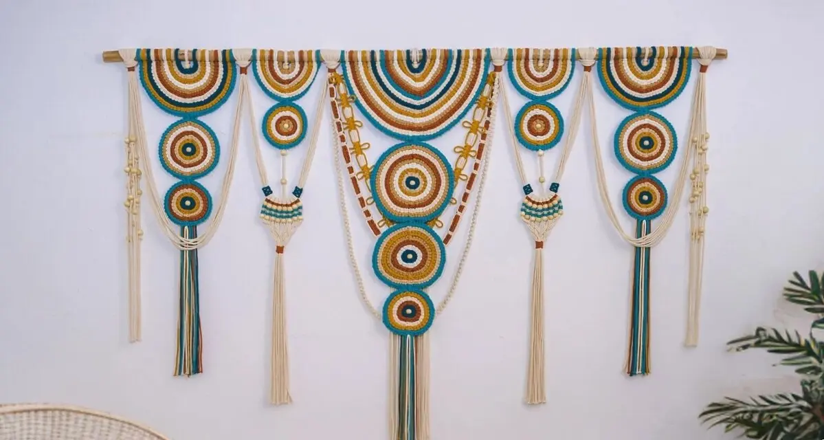 macrame wall decorations maximalist eclectic styling