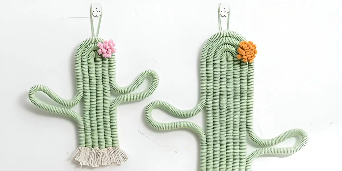 green macrame wall hanging nursery design