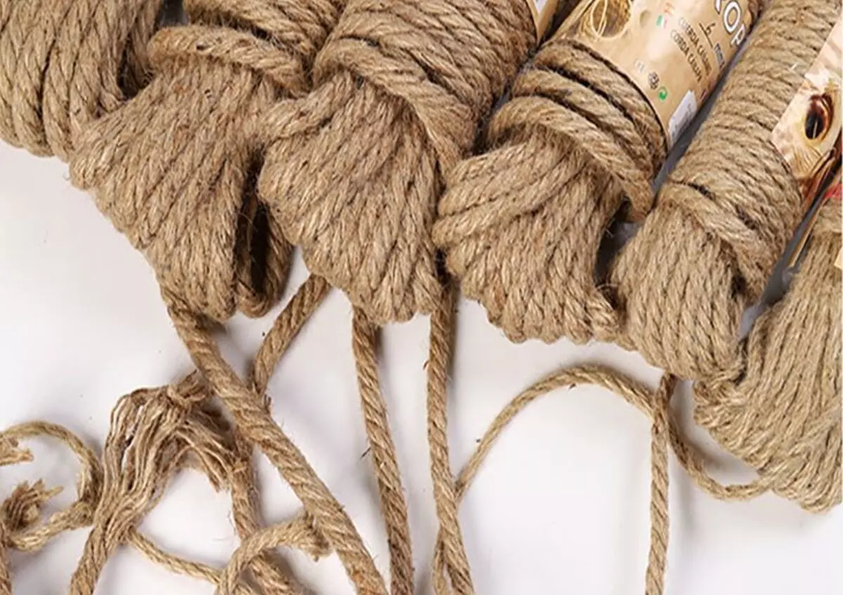 jute rope macrame rustic texture
