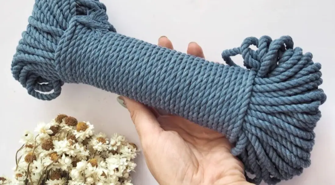 macrame cotton rope twisted construction