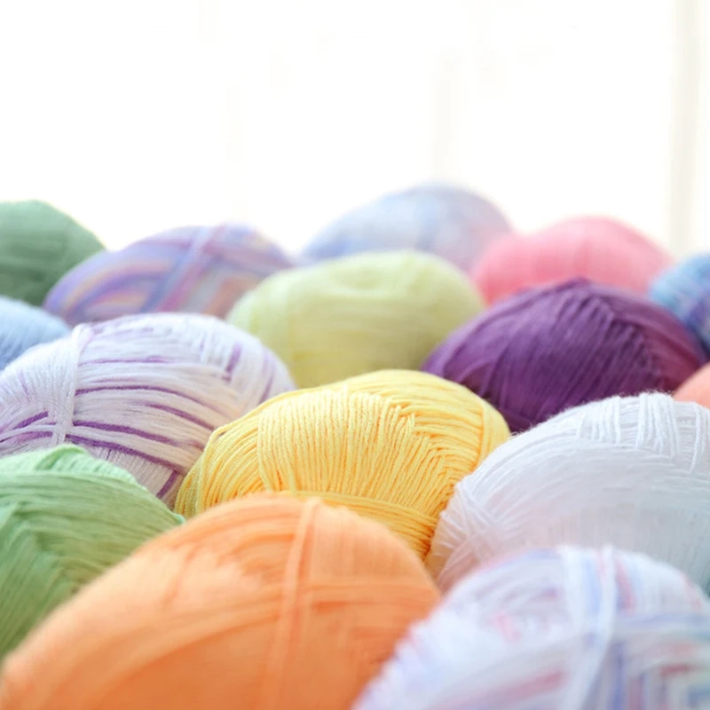 50g soft thick fiber yarn bamboo cotton yarn crochet yarn baby knitting wool yarn for diy