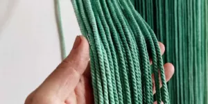 green rope macrame wall hanging supplies