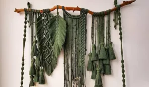 forest green macrame wall hanging materials