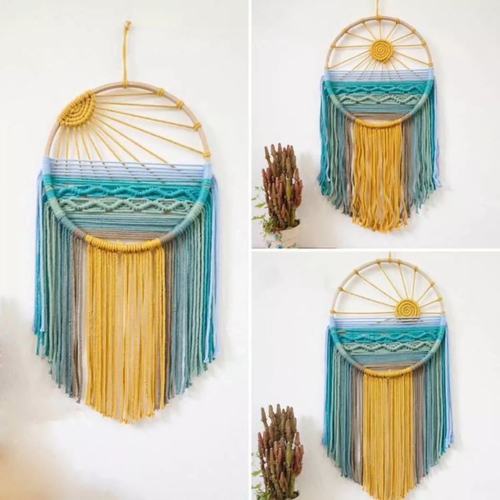 9 Stunning Rustic Wooden Beads Macrame Farmhouse Style Secrets That Transform Your Home Into Country Paradise 2 sunrise and sunset macrame wall hanging 1