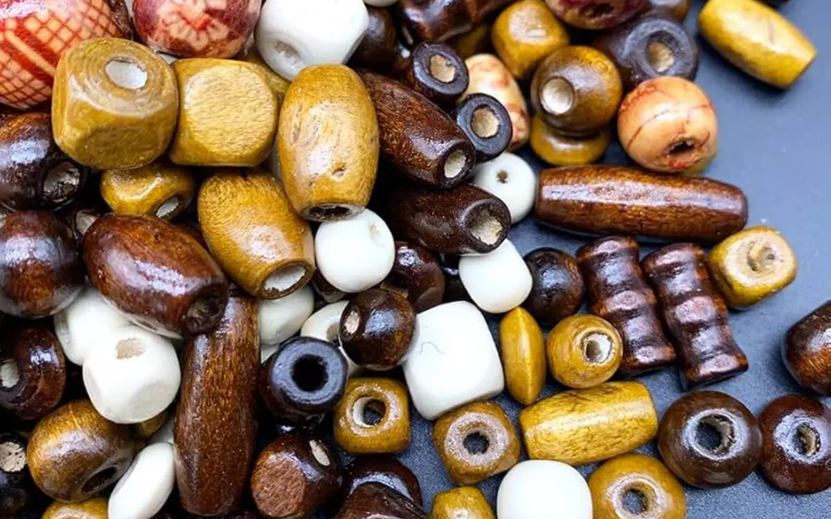 natural wooden beads for macrame projects