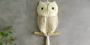 small white macrame wall hanging dimensions