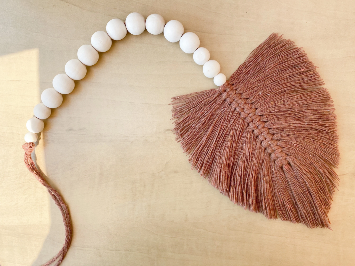 rustic wooden beads macrame farmhouse style
