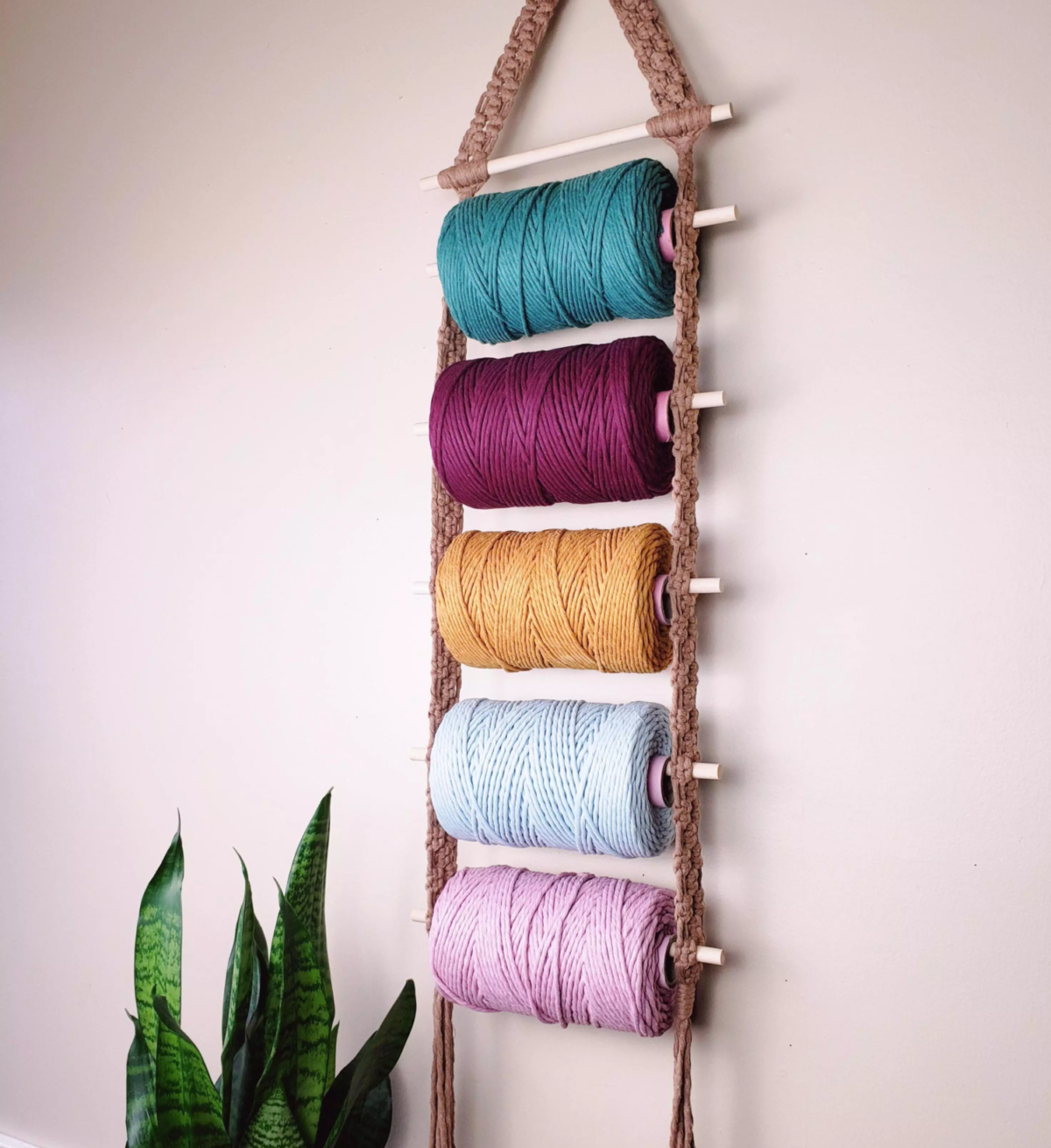 single strand macrame cord storage solutions