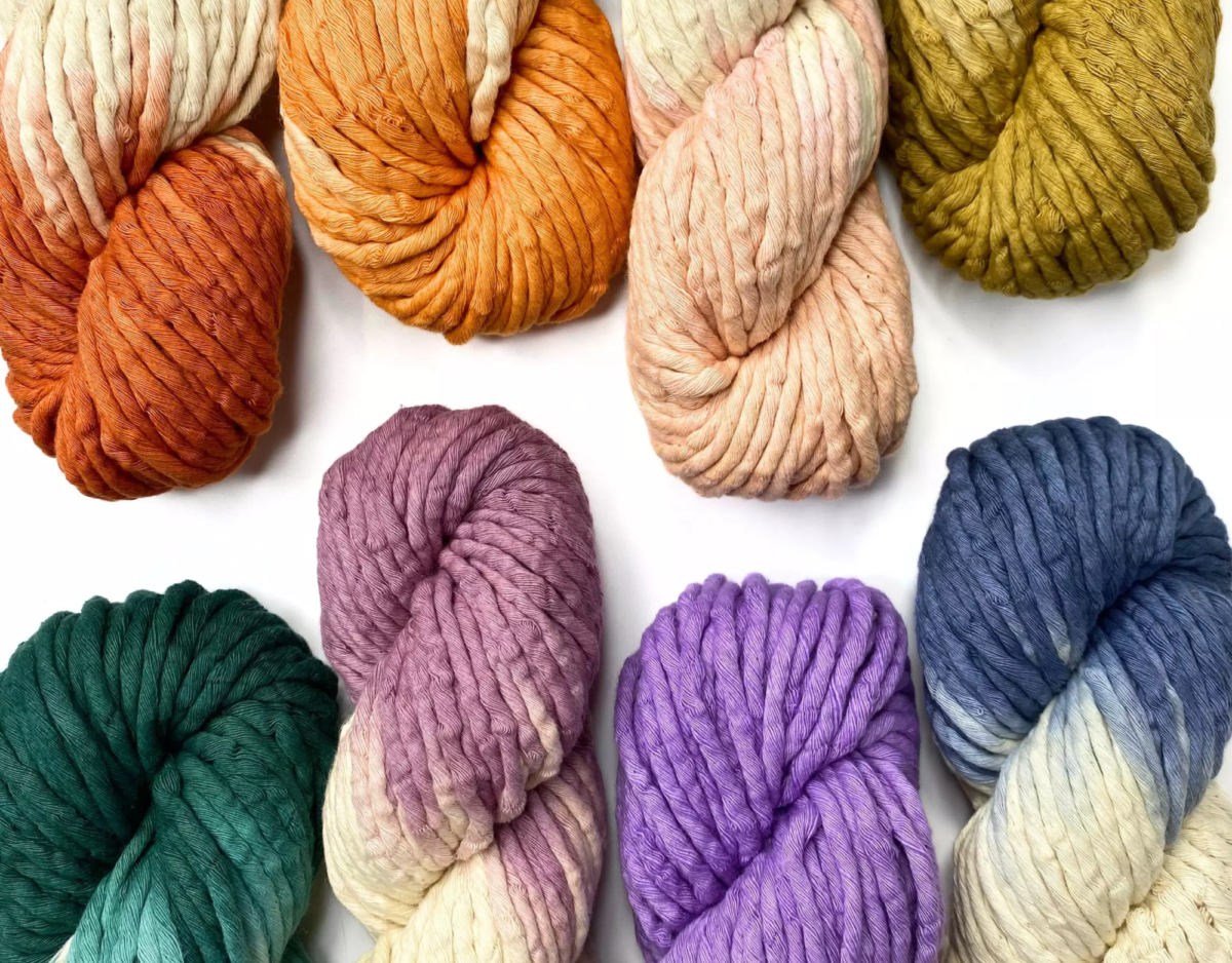 single strand macrame cord ombre effects