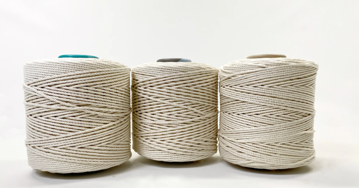 natural fiber single strand macrame cord