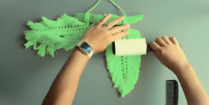 green macrame wall hanging dust removal