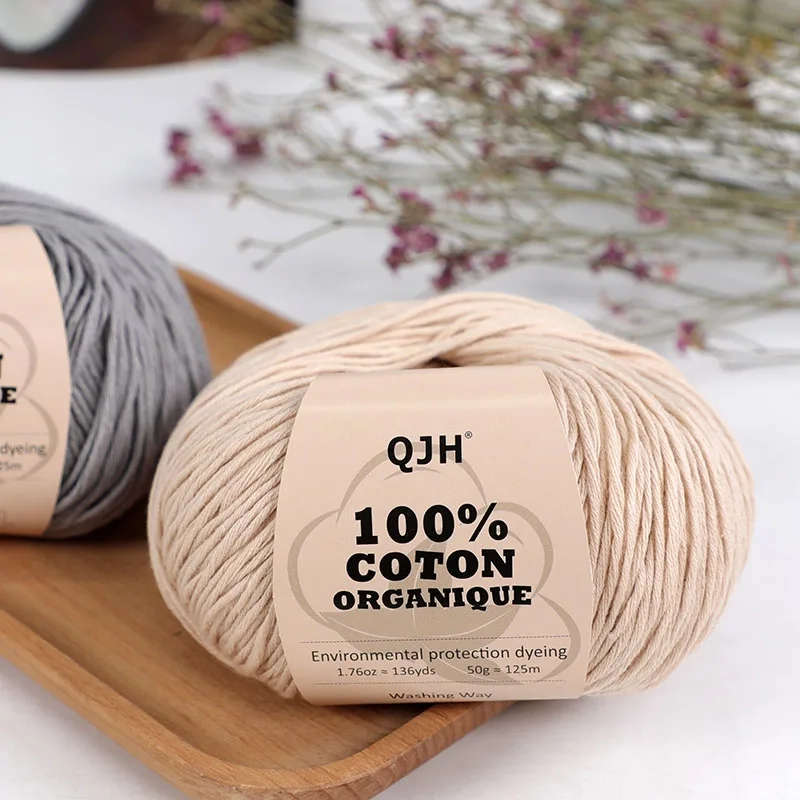 3pcs 100 organic cotton yarn machine washable for adult baby sweaters gloves scarves hats etc 50 4