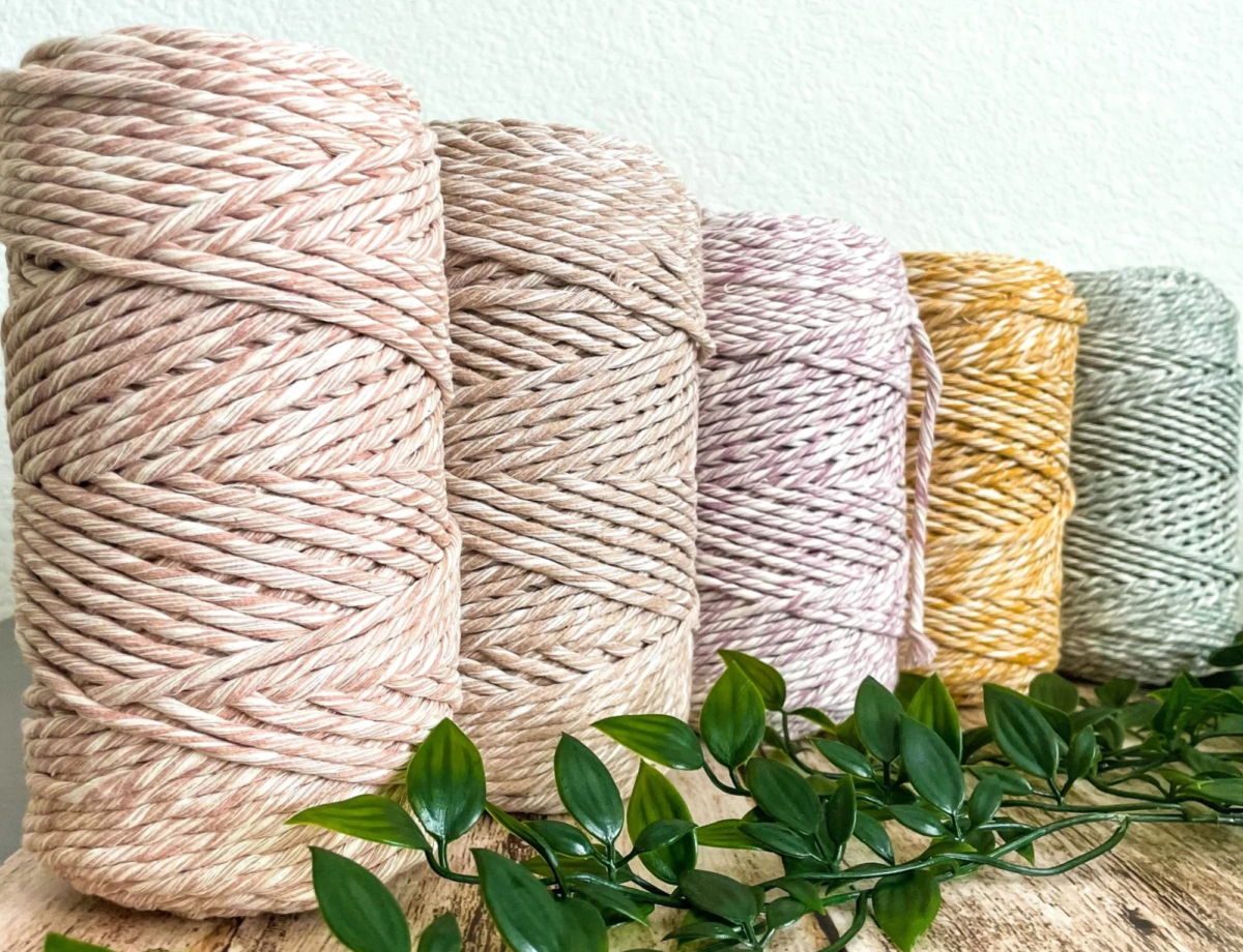 hemp single strand macrame cord organic