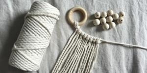 white macrame cord for wall hanging