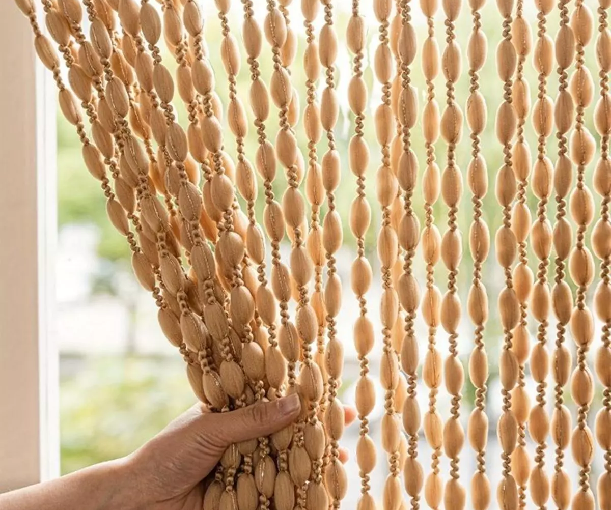 extra large wooden beads macrame room dividers
