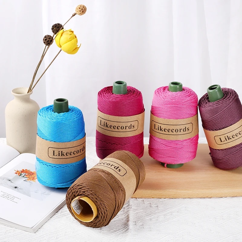 Unlock Stunning Wall Art: 7 Breathtaking 4mm Single Strand Macrame Cord Wall Hanging Patterns That Transform Any Space 2 likeecords 3mm nylon knitted crochet yarns for diy handbag purse basket chunky trapillo nylon cord round