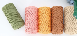 combed cotton twine for macrame smooth texture