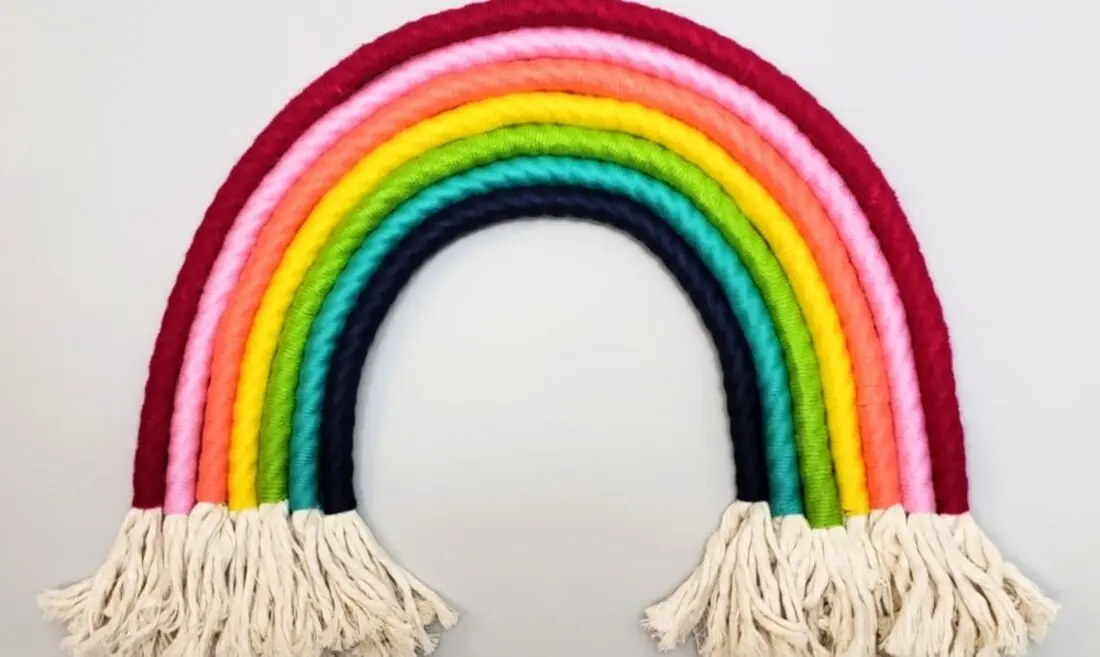 colored cotton twine for macrame rainbow