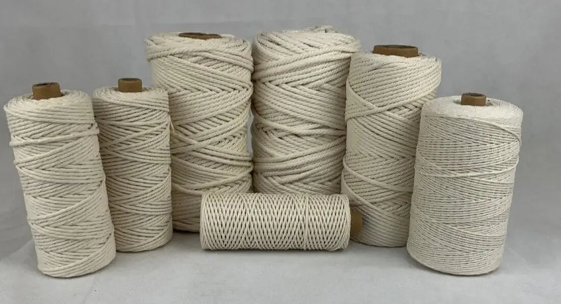 natural beige cotton twine for macrame neutral