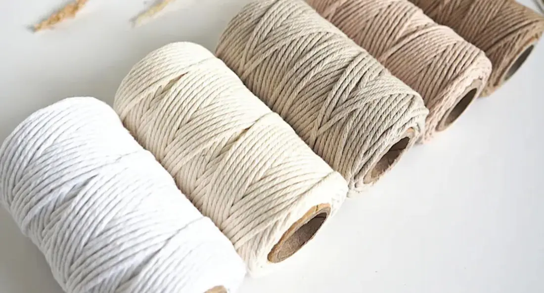 wool cotton macrame cord hybrid