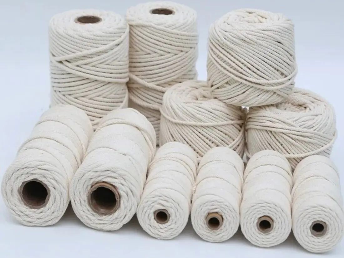 cotton macrame cord thickness options