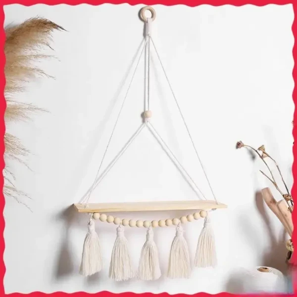Boho Wall Hanging Shelf Tassels