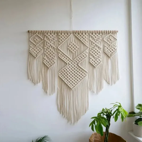 Nordic Macrame Wall Tapestry Boho Bedside
