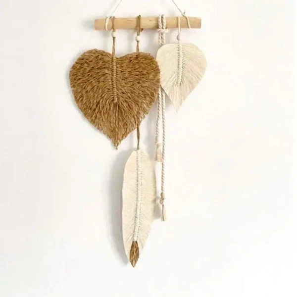 Leaf Feather Wall Hangings Bohemian Japanese Retro Art