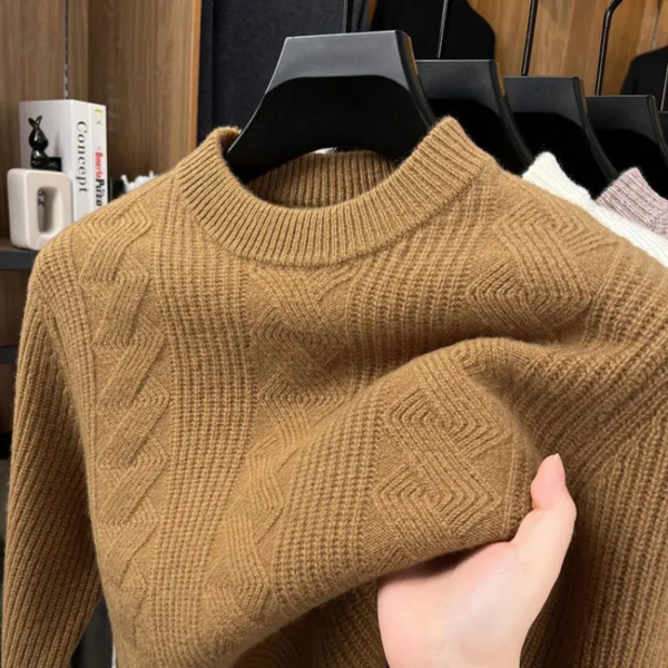 Thick Warm Round Neck Slimming Sweater Collection